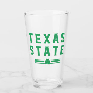 Texas State University St. Patrick's Day Glass