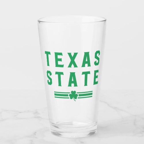 Texas State University  St Patricks Day Glass