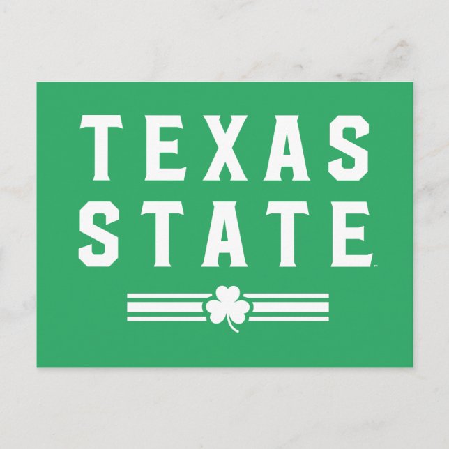 Texas State University | St. Patrick's Day Postcard (Front)