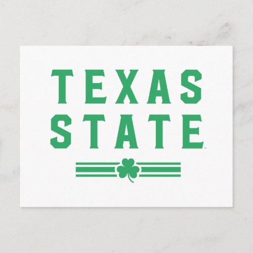 Texas State University  St Patricks Day Postcard