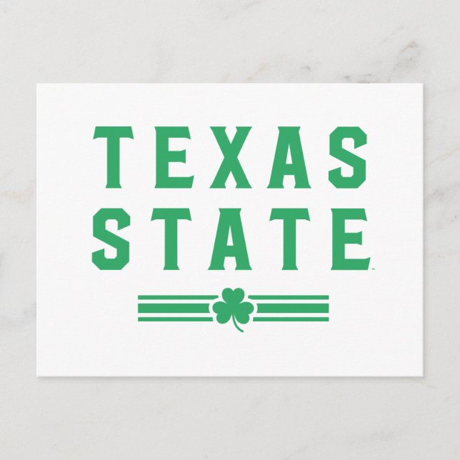 Texas State University | St. Patrick's Day Postcard (Front)