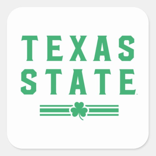 Texas State University  St Patricks Day Square Sticker