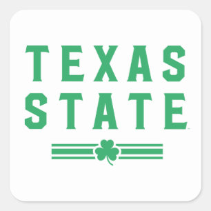 Texas State University St. Patrick's Day Square Sticker