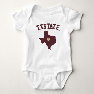 Texas State University State Love Baby Bodysuit