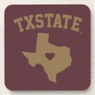 Texas State University State Love Beverage Coaster