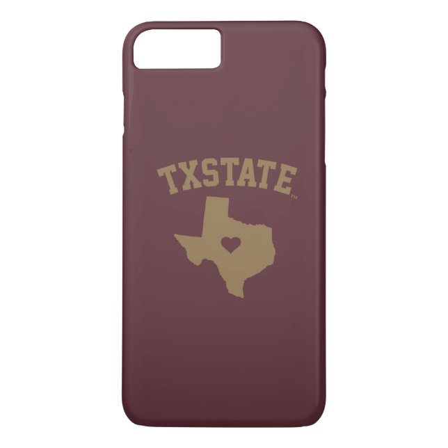 Texas State University State Love Case-Mate iPhone Case (Back)