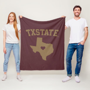 Texas State University State Love Fleece Blanket