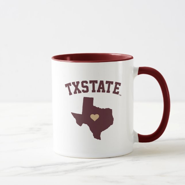 Texas State University State Love Mug (Right)