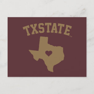 Texas State University State Love Postcard