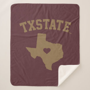 Texas State University State Love Sherpa Blanket