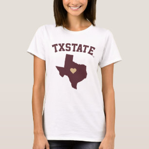 Texas State University State Love T-Shirt