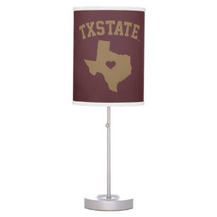 Texas State University State Love Table Lamp