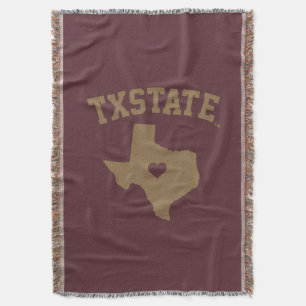 Texas State University State Love Throw Blanket