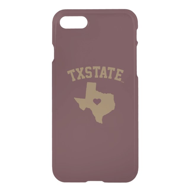Texas State University State Love Uncommon iPhone Case (Back)