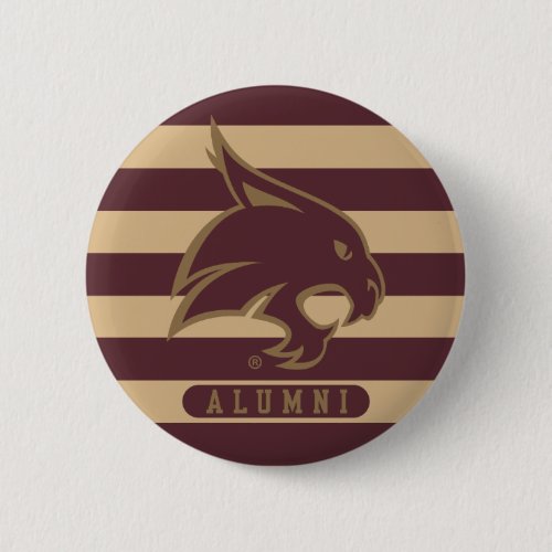 Texas State University Supercat Alumni Stripes Button