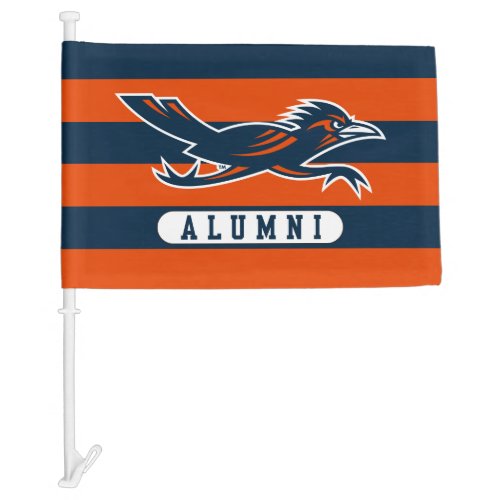 Texas State University Supercat Alumni Stripes Car Flag