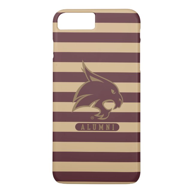 Texas State University Supercat Alumni Stripes Case-Mate iPhone Case (Back)
