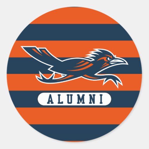 Texas State University Supercat Alumni Stripes Classic Round Sticker