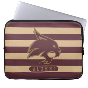 Texas State University Supercat Alumni Stripes Laptop Sleeve