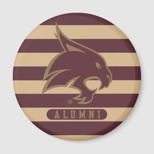 Texas State University Supercat Alumni Stripes Magnet