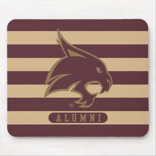 Texas State University Supercat Alumni Stripes Mouse Pad