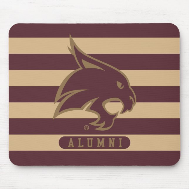 Texas State University Supercat Alumni Stripes Mouse Pad (Front)