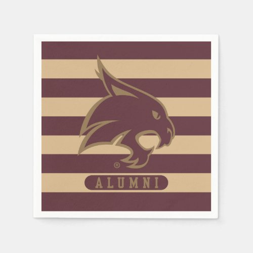 Texas State University Supercat Alumni Stripes Napkins