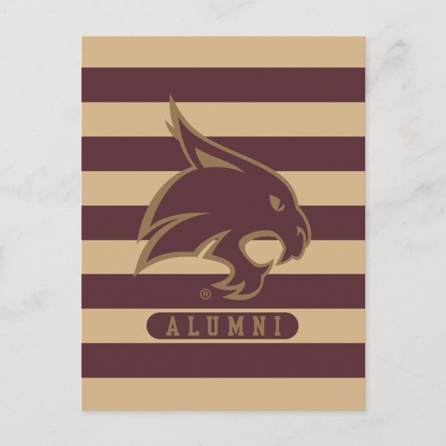 Texas State University Supercat Alumni Stripes Postcard (Front)