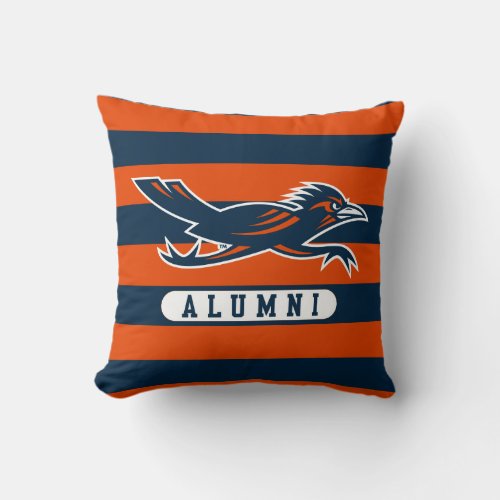 Texas State University Supercat Alumni Stripes Throw Pillow