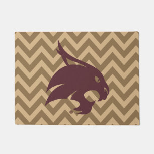 Texas State University Supercat Chevron Pattern Doormat