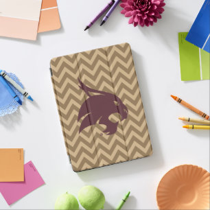 Texas State University Supercat Chevron Pattern iPad Pro Cover
