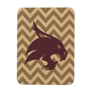Texas State University Supercat Chevron Pattern Magnet