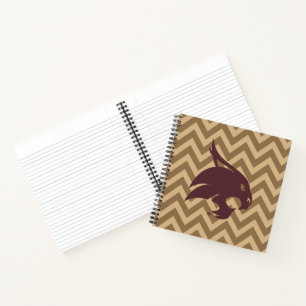 Texas State University Supercat Chevron Pattern Notebook