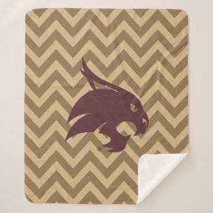 Texas State University Supercat Chevron Pattern Sherpa Blanket
