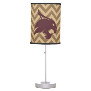 Texas State University Supercat Chevron Pattern Table Lamp