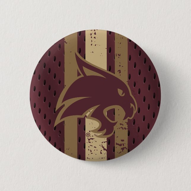 Texas State University Supercat Football Jersey Button (Front)