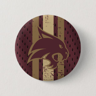 Texas State University Supercat Football Jersey Button