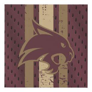 Texas State University Supercat Football Jersey Faux Canvas Print