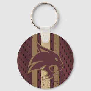 Texas State University Supercat Football Jersey Keychain