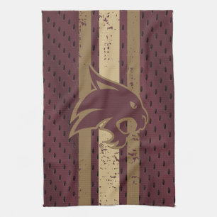 Texas State University Supercat Football Jersey Kitchen Towel