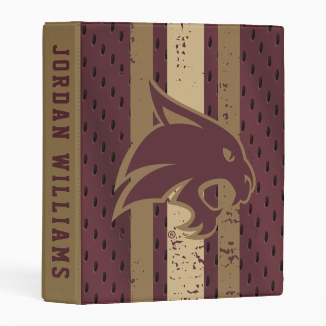 Texas State University Supercat Football Jersey Mini Binder (Front/Spine)