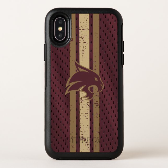 Texas State University Supercat Football Jersey Otterbox iPhone Case (Back)
