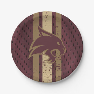 Texas State University Supercat Football Jersey Paper Plates