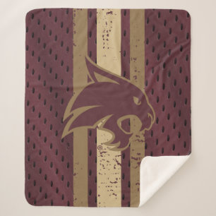 Texas State University Supercat Football Jersey Sherpa Blanket