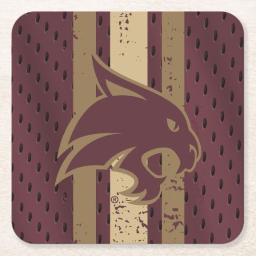 Texas State University Supercat Football Jersey Square Paper Coaster