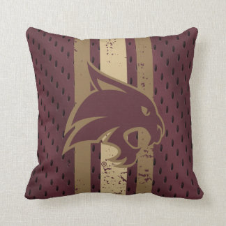 Texas State University Supercat Football Jersey Throw Pillow