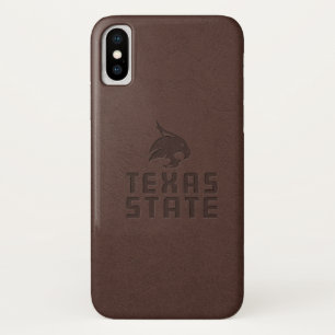 Texas State University Supercat Leather iPhone X Case