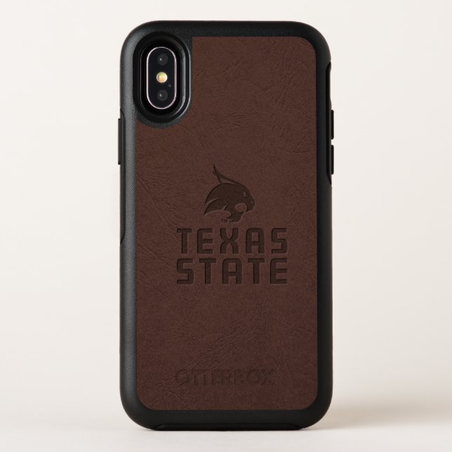 Texas State University Supercat Leather Otterbox iPhone Case (Back)