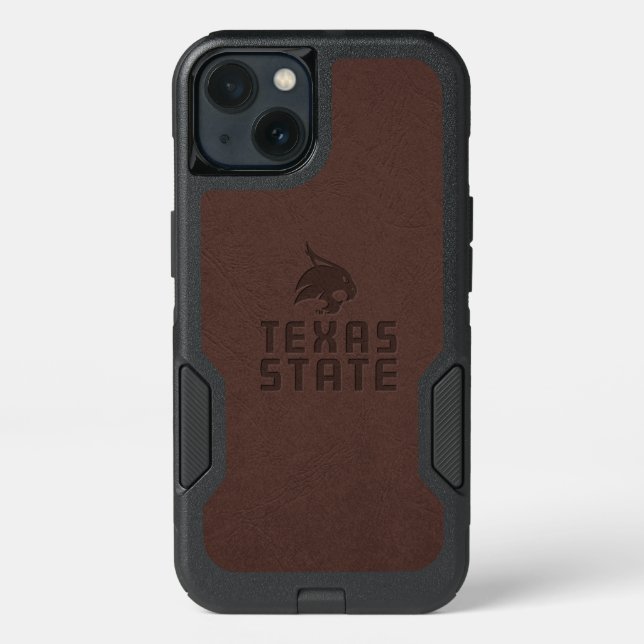 Texas State University Supercat Leather Otterbox iPhone Case (Back)