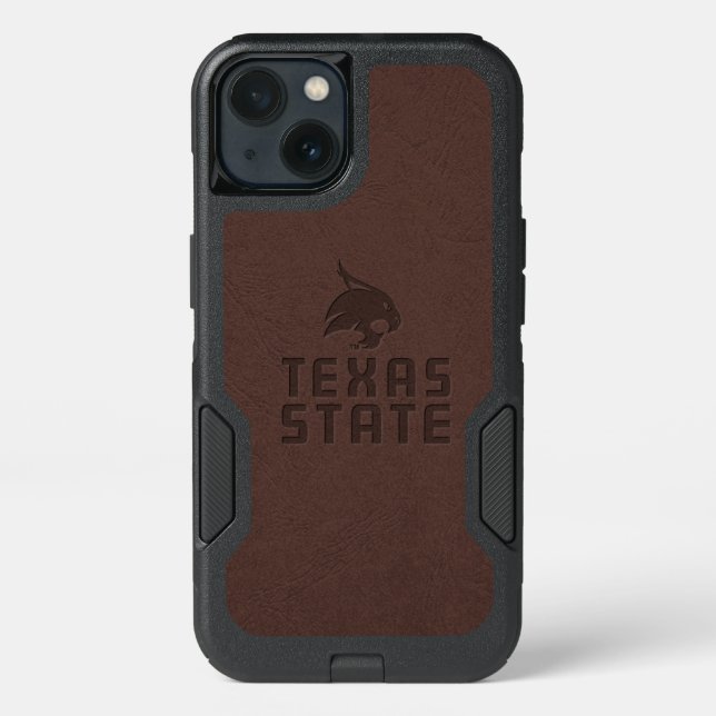 Texas State University Supercat Leather Otterbox iPhone Case (Back)